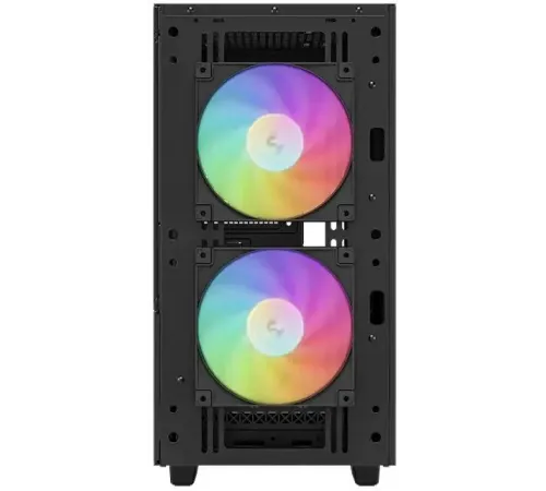 Корпус Deepcool CH360 без БП, боковое окно (закаленное стекло), 2x140мм ARGB LED вентилятор спереди и 1x120мм ARGB LED вентилятор сзади, черный, mATX (CH360)