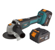 Bort Машина шлифовальная угловая аккумуляторная BWS-18Li-125 {18 В; Li-Ion ; 3 Ач; 9000 об/мин; 22,5 мм; 1,7 кг; 4 Ач; батарей 2 шт; аксессуаров 5 шт; гарантия 2 г} [93722340]