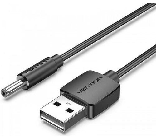 Кабель Vention USB AM/DC-jack 3.5мм M - 1м Чёрный Vention CEXBF