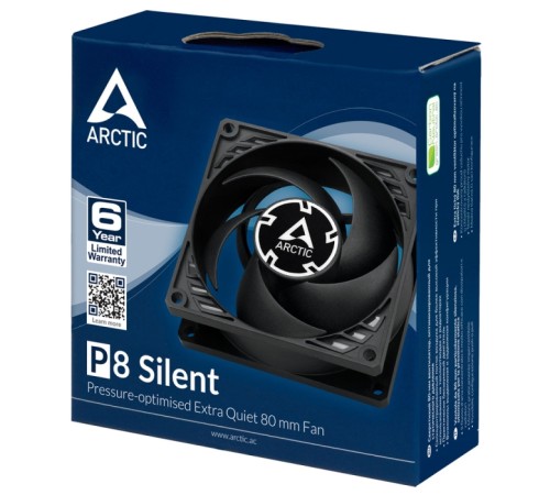 Вентилятор корпусной ARCTIC P8 Silent (Black/Black) - retail (ACFAN00152A) (702003) Вентилятор корпусной ARCTIC P8 Silent (Black/Black) - retail (ACFAN00152A) (702003)