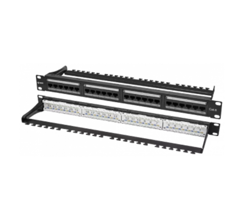 Коммутационная панель SNR, 19" неэкранированная, 1U, 24 порта, cat.6, горизонтальная заделка Коммутационная панель SNR, 19" неэкранированная, 1U, 24 порта, cat.6, горизонтальная заделка