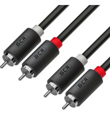 GCR Кабель 5.0m аудио 2 х RCA / 2 х RCA, черный (GCR-54131)