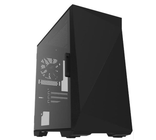 Корпус ZALMAN Z1 Iceberg Black, без БП, боковое окно (закаленное стекло), черный,  mATX