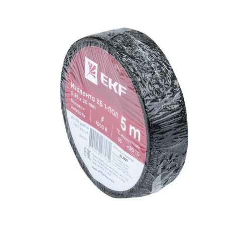 EKF plc-hb-pol1-4 Изолента ХБ 1-ПОЛ 20мм/5м
