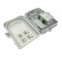 Коробка распределительная оптическая SNR-FTTH-FDB-24A (укомплектованная 2 делителями 1х4)