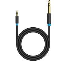 Кабель Vention аудио Jack 6,5 mm M/ 3,5 M - 3 м Кабель Vention jack 6.5 mm(m)/mini jack 3.5 mm(m) - 3 м (BABBI)