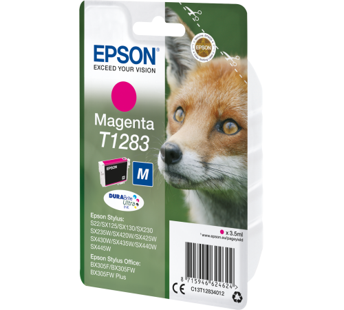 Картридж Epson Картридж Epson I/C for S22/SX125 C13T12834012 magenta (C13T12834012)