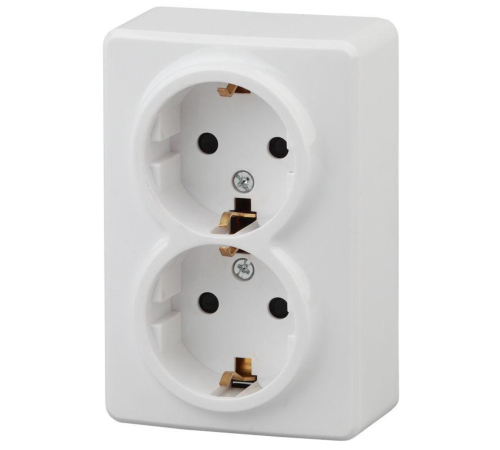 Эра Б0020691 11-2205-01 Розетка 2 х 2P+E Schuko, 16АХ-250В, ОУ, Эра Эксперт, белый Эра Б0020691 11-2205-01 Розетка 2 х 2P+E Schuko, 16АХ-250В, ОУ, Эра Эксперт, белый