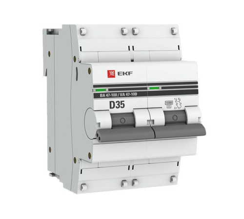 EKF mcb47100-2-35D-pro Автоматический выключатель 2P 35А (D) 10kA ВА 47-100 EKF PROxima EKF mcb47100-2-35D-pro Автоматический выключатель 2P 35А (D) 10kA ВА 47-100 EKF PROxima