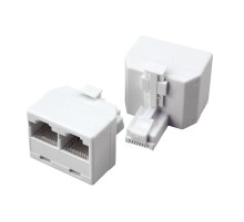 GCR Телефонный разветвитель RJ-11 6p4c, штекер на 2 гнезда, M/2xF, белый, GA-RJ11-T-2 Greenconnect GA-RJ11-T-2