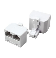 GCR Телефонный разветвитель RJ-11 6p4c, штекер на 2 гнезда, M/2xF, белый, GA-RJ11-T-2 Greenconnect GA-RJ11-T-2