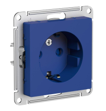 Systeme electric ATN001145 	ATLASDESIGN РОЗЕТКА с заземлением со шторками, 16А, механизм, АКВАМАРИН