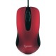 Мышь Gembird MOP-400-R, USB, красн, бесшум клик, 3кн, 1000DPI, soft-touch, каб 1.45м, блистер  {100}