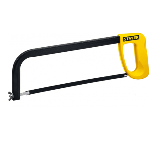 STAYER Ножовка по металлу MS100-MAX-Force, металлическая рамка и пластмассовая ручка, натяжение 60 кг, 300 мм [1576_z01/1576_z02]