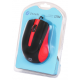Oklick 225M черный/красный Мышь оптическая (1200dpi) USB (3but) [288237]