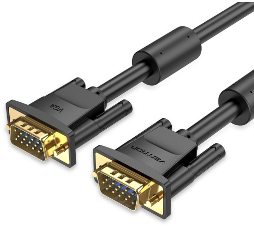 Кабель Vention VGA 15M/15M с 2 ферритовыми фильтрами - 2м. Vention VGA (m) - VGA (m) 2м (DAEBH) Кабель Vention VGA 15M/15M с 2 ферритовыми фильтрами - 2м. Vention VGA (m) - VGA (m) 2м (DAEBH)