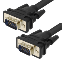 Greenconnect Кабель SVGA 7.0м чёрный, позолоченные контакты, ферритовые кольца, OD8.0mm. 15M / 15M Premium GCR-VM2VM2-7.0m, 28/28 AWG, двойной экран Greenconnect VGA (m) - VGA (m) 7м (GCR-VM2VM2-7.0m)