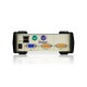 2-x порт. переключатель, электрон., KVM,  1 user PS2/USB+VGA =>  2 cpu PS2/USB+VGA, со шнурами PS2/USB 2х1.2м., 2048x1536, настол., без OSD, некаскад. ATEN CS82U