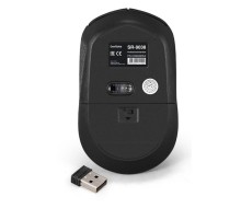 Exegate EX295309RUS Беспроводная мышь ExeGate Professional Standard SR-9038 (радиоканал 2,4 ГГц, USB, оптическая, 1200dpi, 3 кнопки и колесо прокрутки, черная, Color Box)