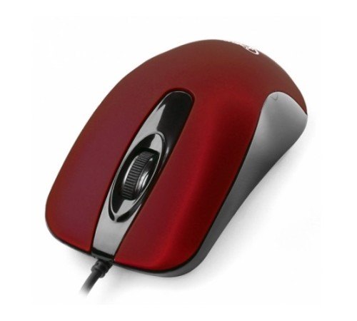 Мышь Gembird MOP-400-R, USB, красн, бесшум клик, 3кн, 1000DPI, soft-touch, каб 1.45м, блистер  {100}