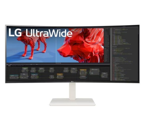 Монитор 38" LG UltraWide 38WR85QC-W NANO IPS 3840x1600, 144 Гц, 1 мс, 21:9, 600 кд/м2, 2хHDMI, 1хDP, USB-C, выход на наушники, изогнутый, белый