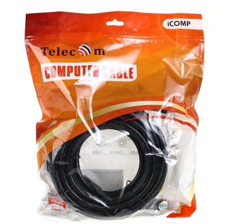 Кабель HDMI-19M --- HDMI-19M ver 2.0+3D/Ethernet,2 фильтра 10m Telecom <TCG200F-10M> VCOM Telecom HDMI (m) - HDMI (m) 10м (TCG200F-10M)