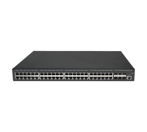 Управляемый PoE коммутатор уровня 3 BDCOM S2900-48P6X-370, 48x 10/100/1000Base-T PoE 802.3af/at до 370W, 6x 1/10GE SFP+, ~220V AC