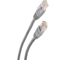 Патчкорд литой "Telecom" UTP кат.5е 5,0м серый VCOM NA102--5M