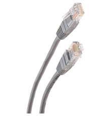 Патчкорд литой "Telecom" UTP кат.5е 20,0м серый VCOM NA102--20M