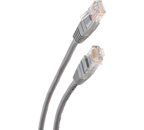 Патчкорд литой "Telecom" UTP кат.5е 5,0м серый VCOM NA102--5M