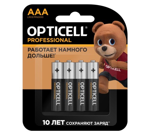 Батарея PROFESSIONAL AAA 4 PCX 5052002 OPTICELL Батарея PROFESSIONAL AAA 4 PCX 5052002 OPTICELL
