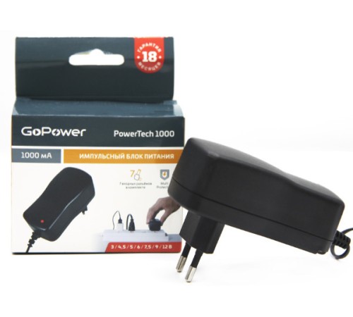 Блок питания GoPower PowerTech 1000 универсальн. импульсный (1/100) Блок питания GoPower PowerTech 1000 (00-00015335)