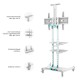 Мобильная стойка ONKRON на 1 ТВ ONKRON TS1881 White