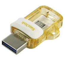 Флеш-накопитель Sandisk Флеш накопитель SDDD3-064G, Ultra Dual Drive, White-Gold, Retail, 4x6 Insert