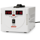 Стабилизатор POWERMAN AVS 500D, ступенчатый регулятор, цифровые индикаторы уровней напряжения, 500ВА, 140-260В, максимальный входной ток 5А, 2 евророзетки, IP-20, напольный, 200мм х 150мм х 140мм, 2,3 кг. POWERMAN AVS 500D