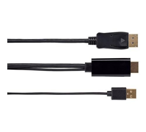 Кабель-переходник HDMI(M) +USB---> DP(M)  4K*60Hz 1.8M, VCOM <CG599AC-1.8M> Кабель-переходник VCOM USB Type-A M+HDMI M/DisplayPort M (CG599AC-1.8M)