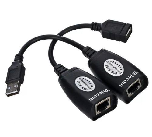 Telecom Адаптер-удлинитель USB-AMAF/RJ45, по витой паре до 45m <TU824> [6926123510322]