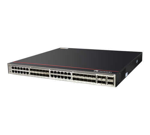 S5732-H48XUM2CC (24x100M/1G/2.5G/5G/10G Ethernet ports, 24x10GE SFP+ ports, 4x25GE SFP28 + 2x40GE ports or 2x100GE QSFP28 ports, 1xexpansion slot, PoE++, without power module)