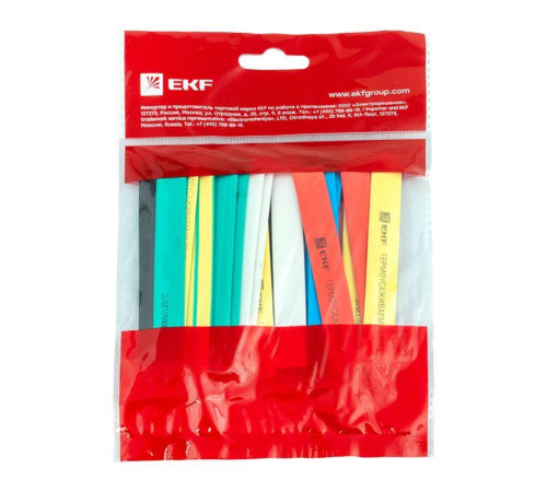 Трубка термоусаживаемая ТУТ нг 10/5 (7 цветов по 3шт) 100мм PROxima