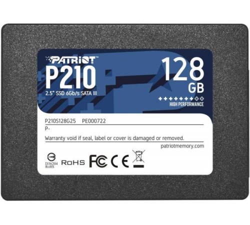 SSD жесткий диск SATA2.5" 128GB P210 P210S128G25 PATRIOT