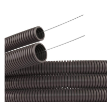 Dkc PA612329F0 Труба гофр. DN 23мм ПВ-0 D вн 22.6мм D нар 28.5мм с протяжкой темно-серая полиамид 50 м