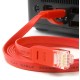 GCR Патч-корд  5.0m, кат.6, PROF, плоский,прямой, UTP, медь, красный, 30 AWG, ethernet high speed 10 Гбит/с, RJ45, T568B (GCR-LNC624-5.0m)