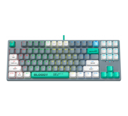Клавиатура A4Tech Bloody S87 Energy механическая серый USB for gamer LED (S87 USB ENERGY ASH)