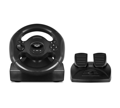 Руль SVEN GC-W300 (педали, вибро, лепестки, D-pad, 10 кл, резин. вставки, PC, цифр. и аналог.) SVEN GC-W300 (SV-017934)