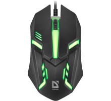 Defender Проводная оптическая мышь Сyber MB-560L 7цветов,3кнопки,1200dpi,черный Defender Сyber MB-560L черный (52560)