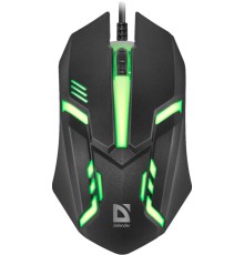 Defender Проводная оптическая мышь Hit MB-550 7цветов,3кнопки,1200dpi,черный Defender Hit MB-550 черный (52550)