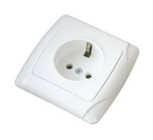 Розетка 1-м СП Маргарита 16А IP20 с заземл. бел. UNIVersal М0028