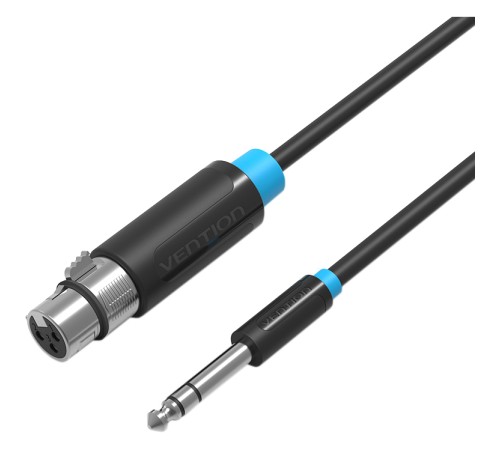 Кабель Vention аудио Jack 6.5 M/XLR F - 1.5м Кабель Vention jack 6.5 mm(m)/XLR(f) - 1.5 м (BBEBG) Кабель Vention аудио Jack 6.5 M/XLR F - 1.5м Кабель Vention jack 6.5 mm(m)/XLR(f) - 1.5 м (BBEBG)