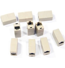 VCOM VTE7713-1/10 Модуль RJ-45 - RJ-45 проходной, кат. 5e (10 шт. в уп-ке), блистер [693751088607]