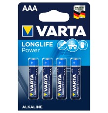 Батарейка Varta LONGLIFE POWER (HIGH ENERGY) LR03 AAA BL4 Alkaline 1.5V (4903) (4/40/200) Varta LONGLIFE POWER LR03 AAA (04903121414)